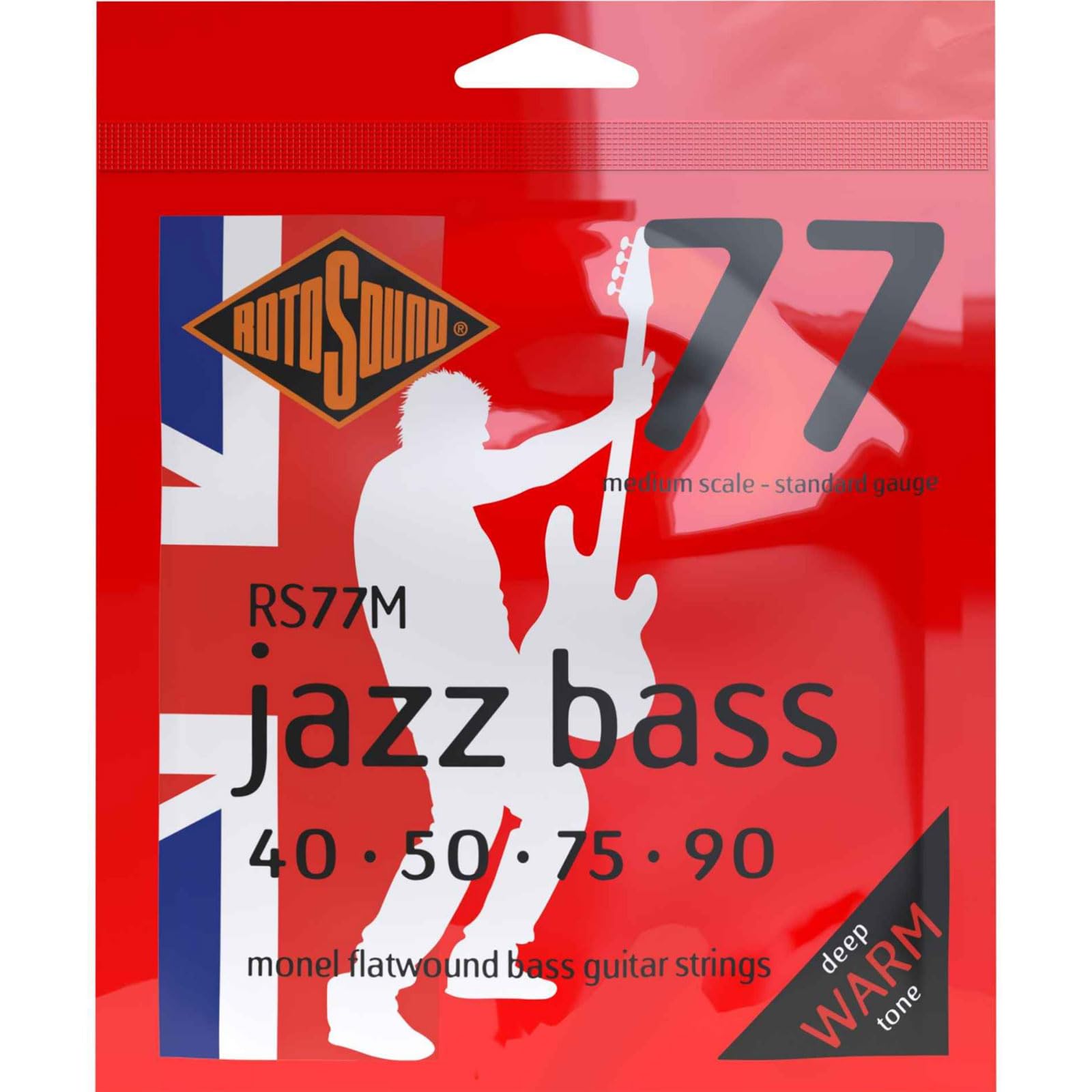 Rotosound Rs77M Monel Flatwound Bass Guitar Strings (40 50 75 90)